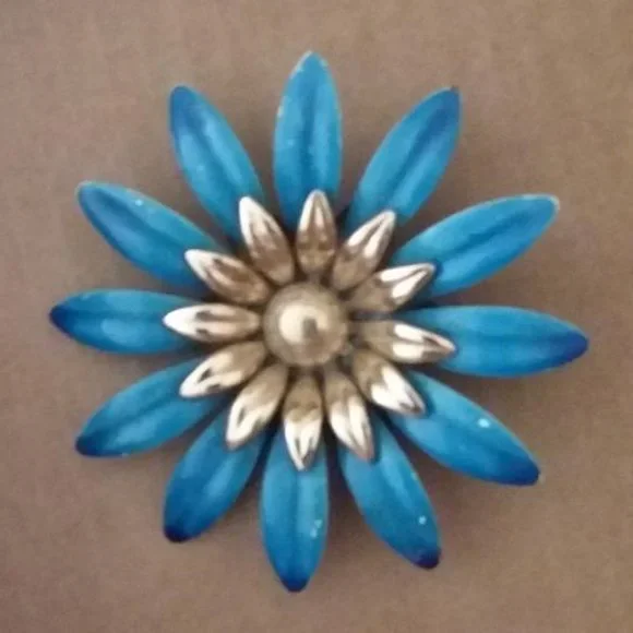 Jewelry | Blue Flower Pin Vintage | Poshmark